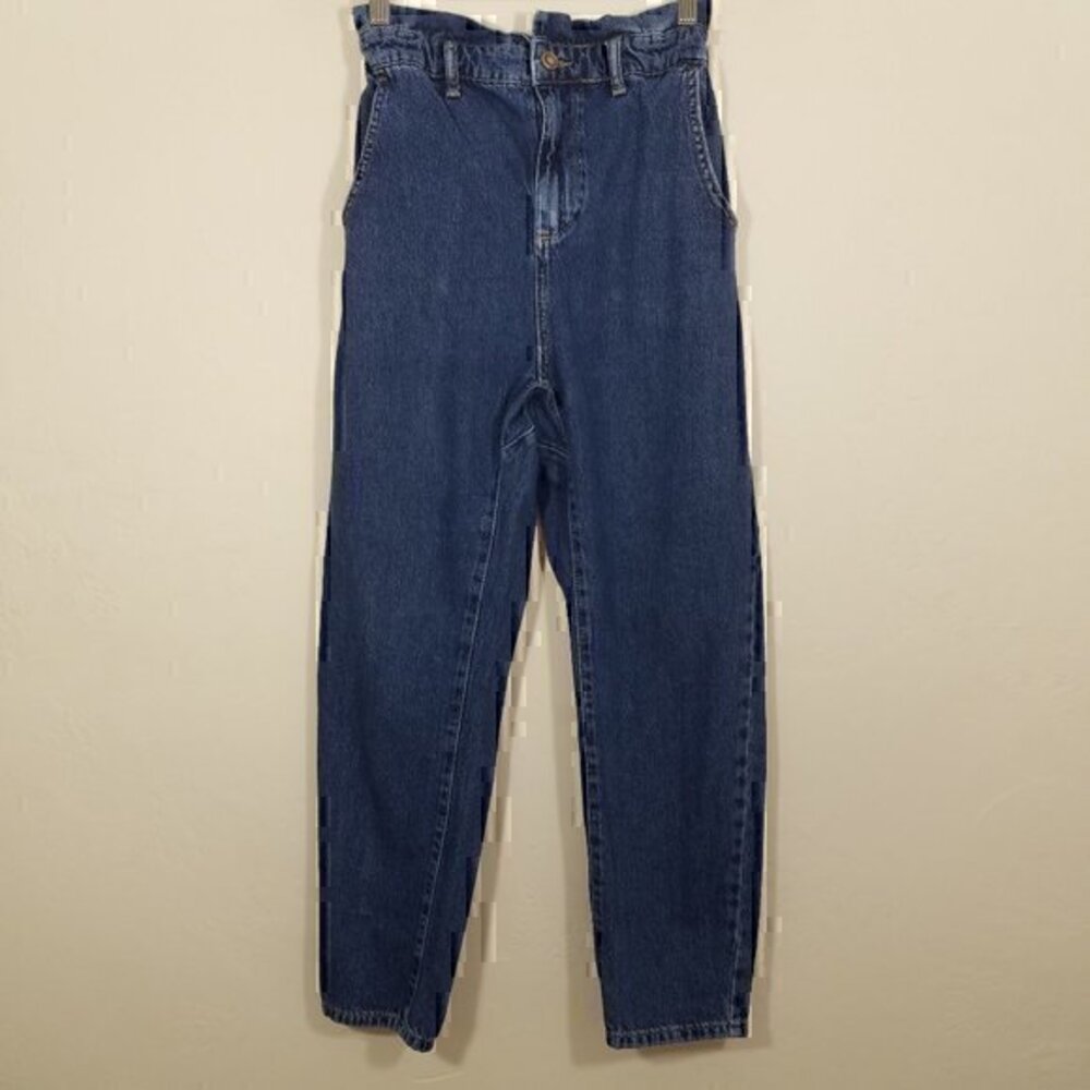 Zara Super High Rise Elastic Waist Jeans Size 0